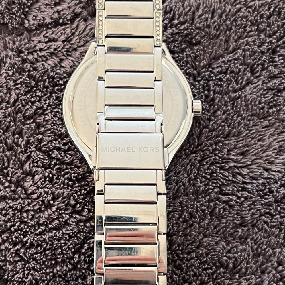 Michael Kors Silver and Crystal Embellished Watch - Picture 4 of 8